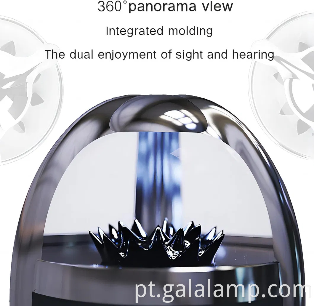 Falador de líquido magnético dinâmico - iluminado por lâmpada de fluido magnético